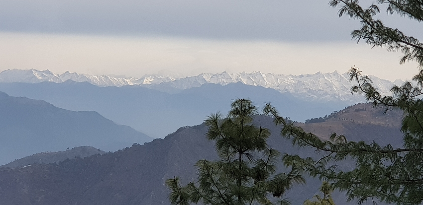 View Himalayas from Chail